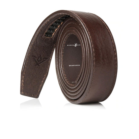SlideBelts Premium Top Grain Leather Belt Strap - Brown Accessories - Belts - Leather - The Heel Shoe Fitters