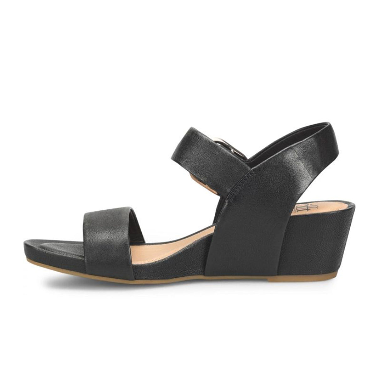 Sofft Vaya Wedge Sandal (Women) - Black Sandal - Heel/Wedge - The Heel Shoe Fitters