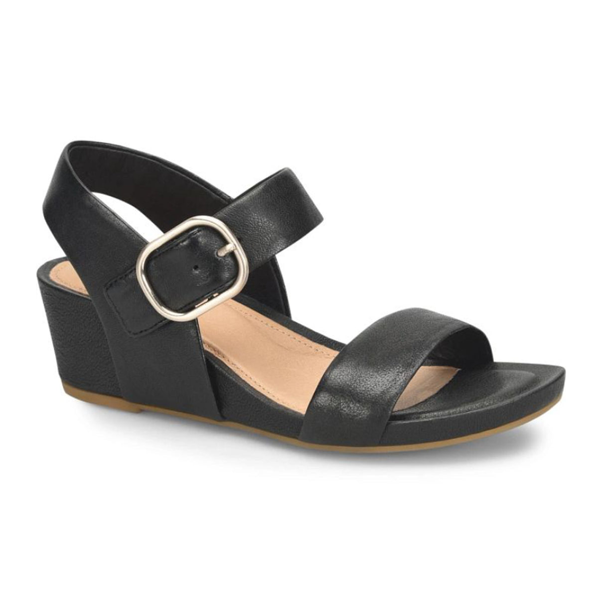 Sofft Vaya Wedge Sandal (Women) - Black Sandal - Heel/Wedge - The Heel Shoe Fitters