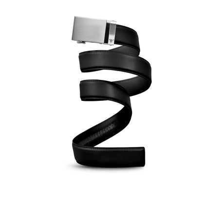 Mission Leather Belt (Men) - Steel/Black Leather Accessories - Belts - Leather - The Heel Shoe Fitters