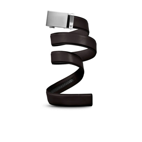Mission Leather Belt (Men) - Steel/Dark Brown Leather Accessories - Belts - Leather - The Heel Shoe Fitters