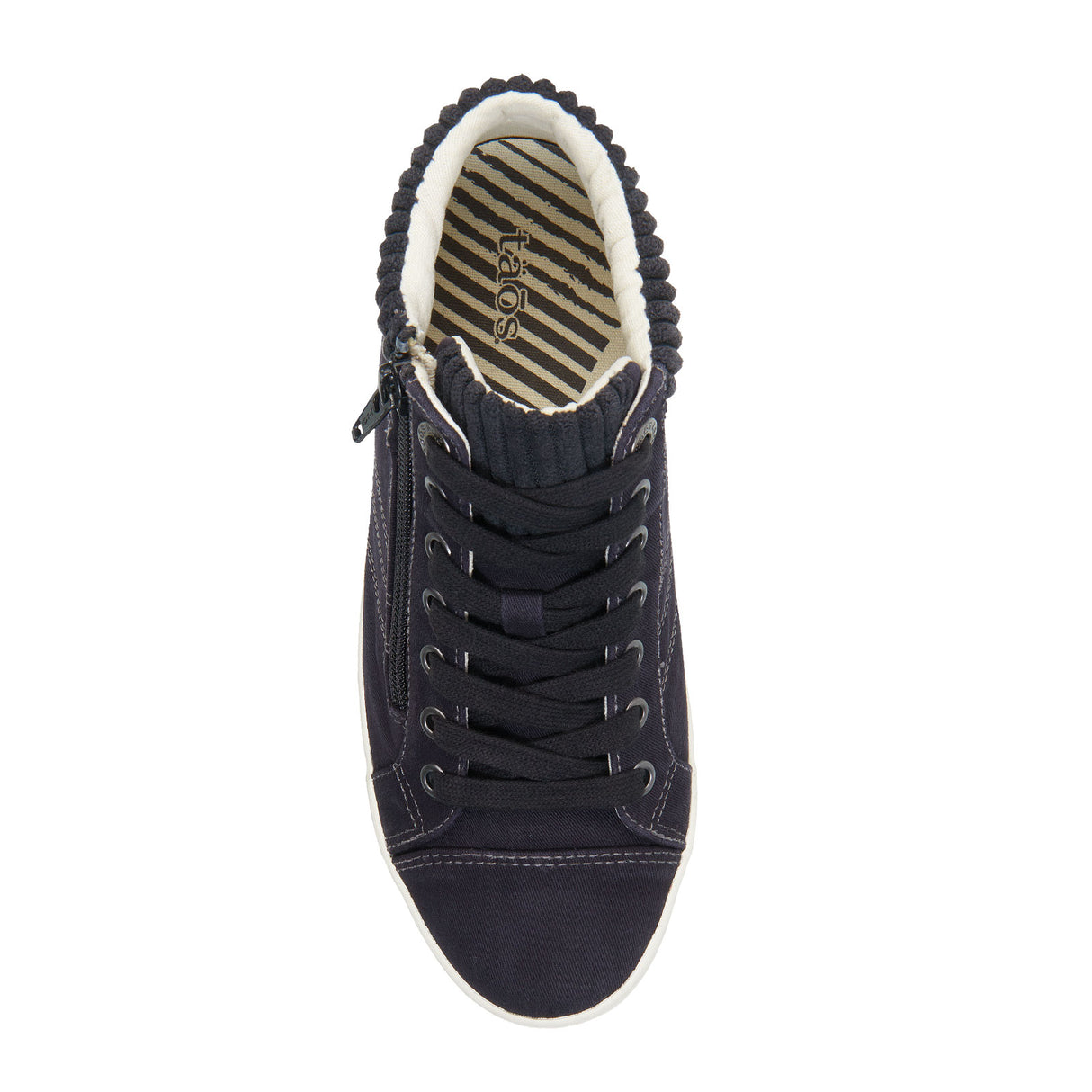 Taos Startup Mid Top Sneaker (Women) - Black Distressed Athletic - Casual - Lace Up - The Heel Shoe Fitters