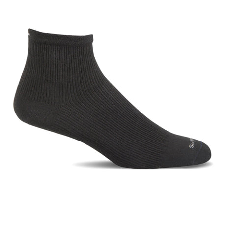 Sockwell Plantar Ease Quarter Compression Sock (Men) - Black Solid Accessories - Socks - Compression - The Heel Shoe Fitters