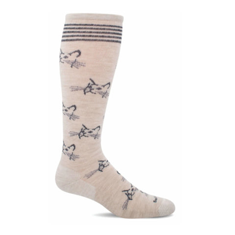 Sockwell Feline Fancy Over the Calf Compression Sock (Women) - Barley Accessories - Socks - Compression - The Heel Shoe Fitters