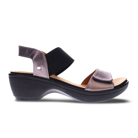 Revere Valencia Wedge Sandal (Women) - Gunmetal Sandals - Heel/Wedge - The Heel Shoe Fitters