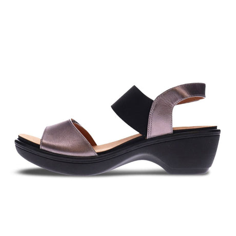 Revere Valencia Wedge Sandal (Women) - Gunmetal Sandals - Heel/Wedge - The Heel Shoe Fitters