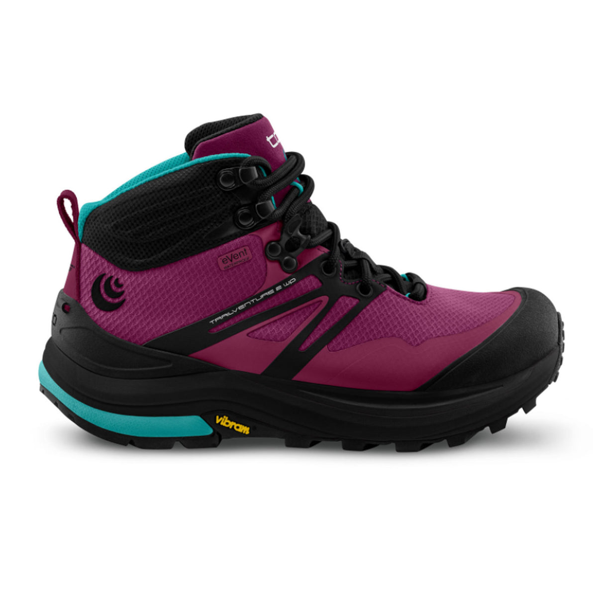 Topo Trailventure 2 Waterproof Hiking Boot (Women) - Raspberry/Black Boots - Hiking - Mid - The Heel Shoe Fitters