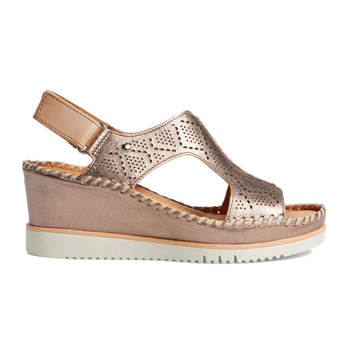 Pikolinos Aguadulce W3Z-1775CLC1 Wedge Sandal (Women) - Stone Leather Sandal - Heel/Wedge - The Heel Shoe Fitters