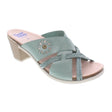 Wanda Panda Willow (Women) - Grey Blue Sandals - Heel/Wedge - The Heel Shoe Fitters