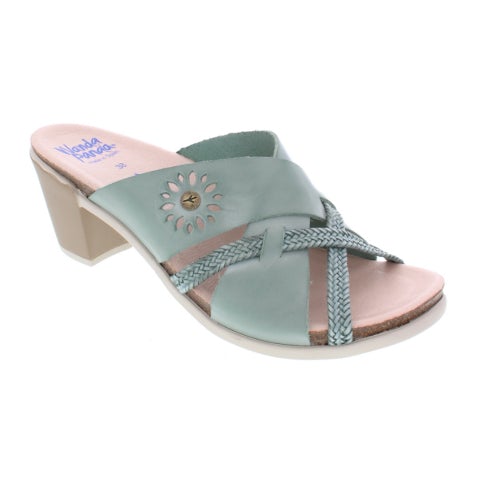 Wanda Panda Willow (Women) - Grey Blue Sandals - Heel/Wedge - The Heel Shoe Fitters