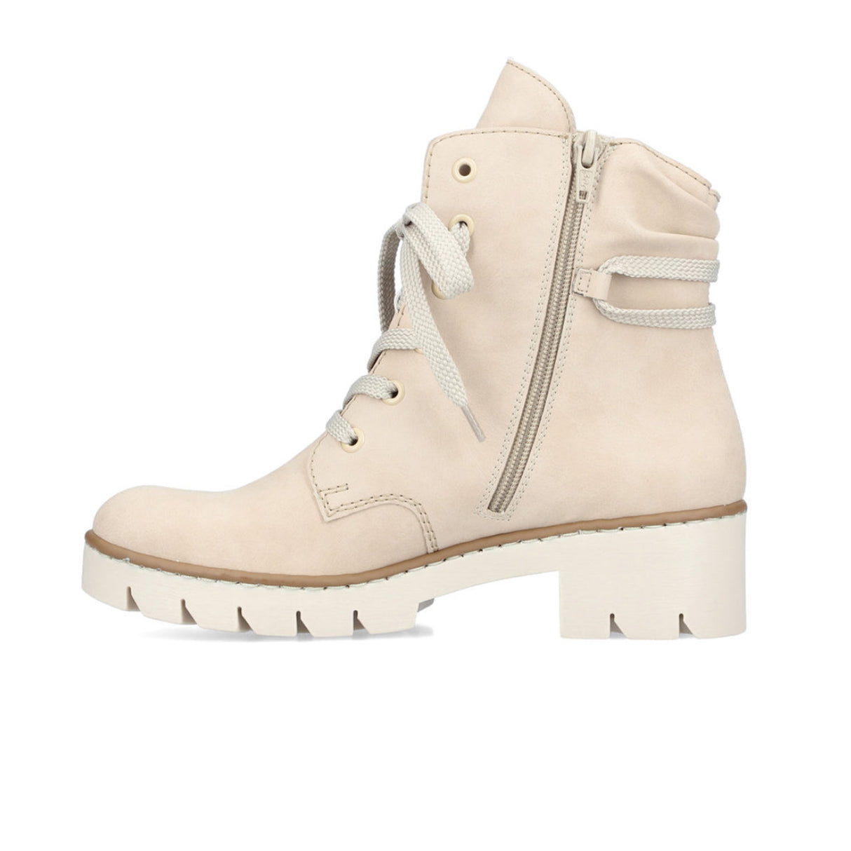 Rieker Prisca X5717-62 Mid Boot (Women) - Beige Boots - Fashion - Mid Boot - The Heel Shoe Fitters