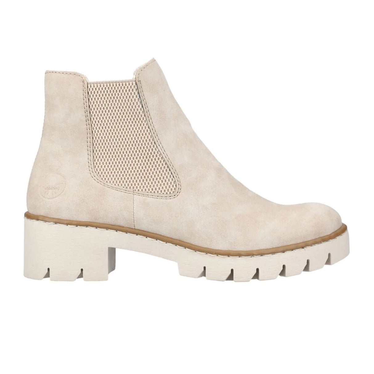 Rieker Prisca X5772-60 Chelsea Boot (Women) - Beige Boots - Casual - Mid - The Heel Shoe Fitters