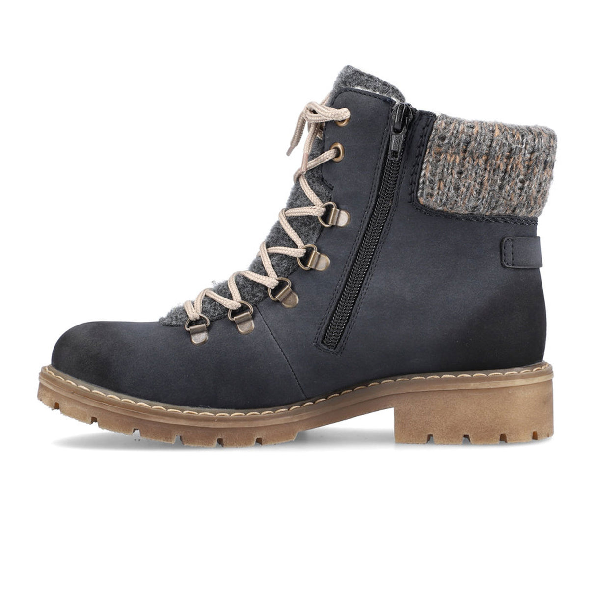 Rieker Sabrina Y9131-14 Ankle Boot (Women) - Pazifik/Anthrazit Boots - Casual - Mid - The Heel Shoe Fitters