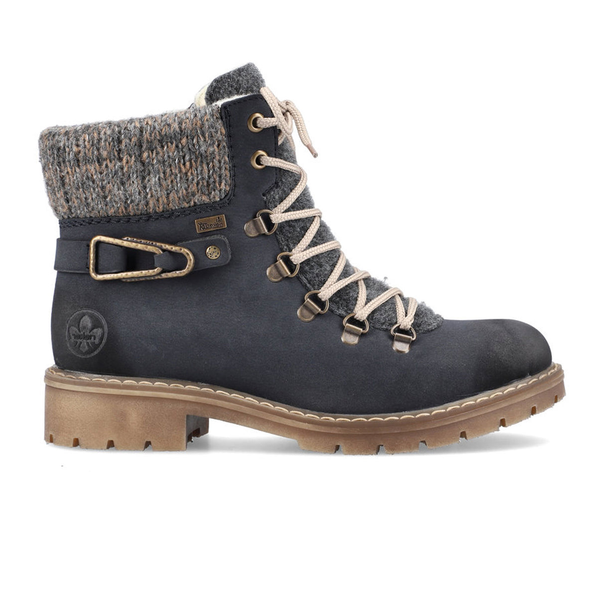 Rieker Sabrina Y9131-14 Ankle Boot (Women) - Pazifik/Anthrazit Boots - Casual - Mid - The Heel Shoe Fitters