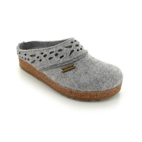 Haflinger Lacey Clog (Women) - Grey Dress-Casual - Clogs & Mules - The Heel Shoe Fitters