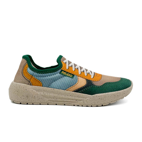 Psudo Court Sneaker (Men) - Forest Green/Light Blue Athletic - Athleisure - The Heel Shoe Fitters