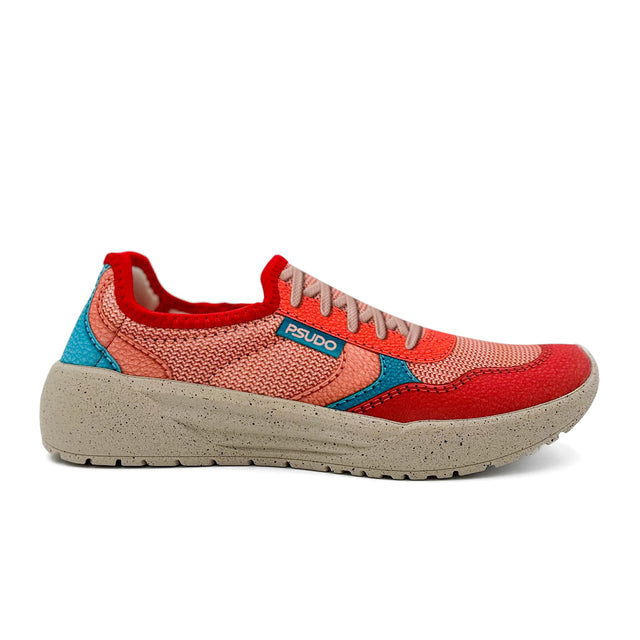 Psudo Court Sneaker (Women) - Red/Blue Athletic - Athleisure - The Heel Shoe Fitters