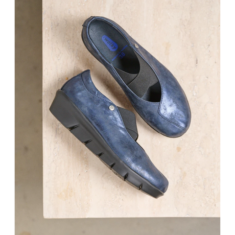 Wolky Cursa Slip On (Women) - Navy Dress-Casual - Slip On - The Heel Shoe Fitters