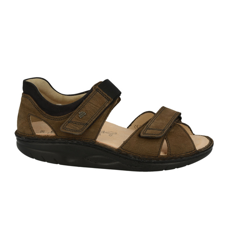 Finn Comfort Samara Backstrap Sandal (Unisex) - Schlamm/Schwarz Sandals - Backstrap - The Heel Shoe Fitters