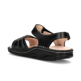 Finn Comfort Sausalito Backstrap Sandal (Women) - Schwarz Arabesque Sandals - Backstrap - The Heel Shoe Fitters