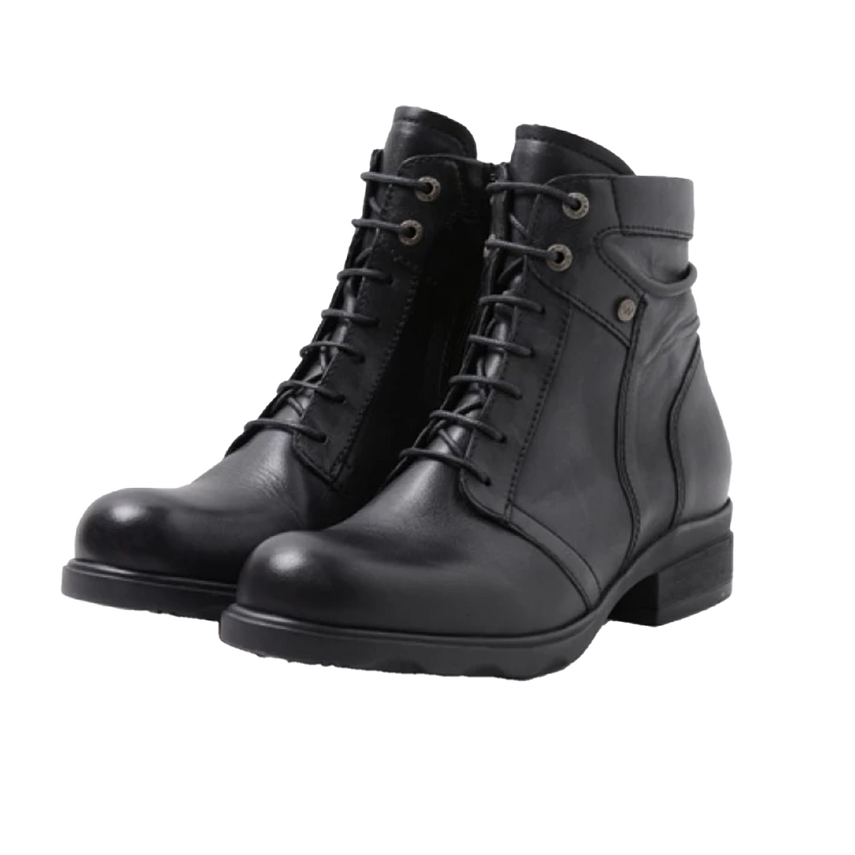 Wolky Center Ankle Boot (Women) - Black Velvet Leather Boots - Fashion - Low - The Heel Shoe Fitters