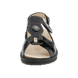 Finn Comfort Adana Backstrap Sandal (Women) - Black Patent Sandal - Backstrap - The Heel Shoe Fitters