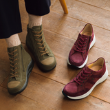 Finn Comfort Holten Lace Up Boot (Women) - Olive Tru Nubuk Boots - Casual - Low - The Heel Shoe Fitters