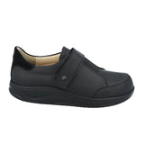Finn Comfort Suzuka Slip On (Women) - Black Sirio Velour Dress-Casual - Slip On - The Heel Shoe Fitters