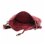 Milo Velutto Shoulder Bag - Burgundy Accessories - Bags - Handbags - The Heel Shoe Fitters