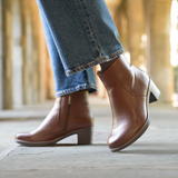 Dansko Meryll Heeled Boot (Women) - Brown Waxy Milled