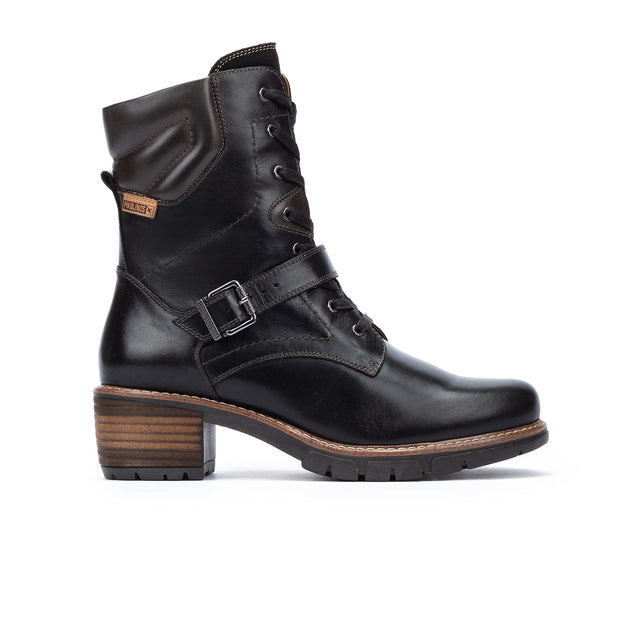 Pikolinos San Sebastian W1T-8675C1 Heeled Mid Boot (Women) - Black Boots - Casual - Mid - The Heel Shoe Fitters