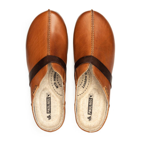 Pikolinos Granada W0W-3590C1 Clog (Women) - Brandy Leather Dress-Casual - Clogs & Mules - The Heel Shoe Fitters