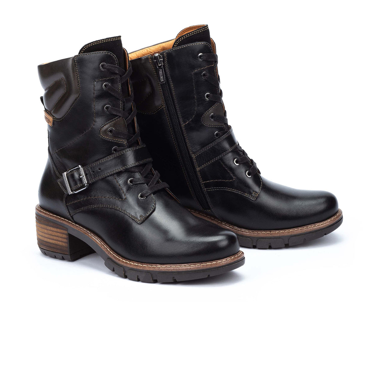 Pikolinos San Sebastian W1T-8675C1 Heeled Mid Boot (Women) - Black Boots - Casual - Mid - The Heel Shoe Fitters