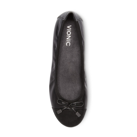 Vionic Minna Ballet Flat (Women) - Black Dress-Casual - Flats - The Heel Shoe Fitters