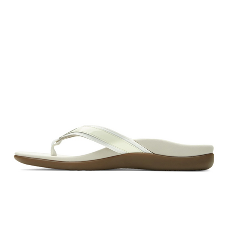 Vionic Tide Sandal (Women) - White Patent Webbing Sandals - Thong - The Heel Shoe Fitters