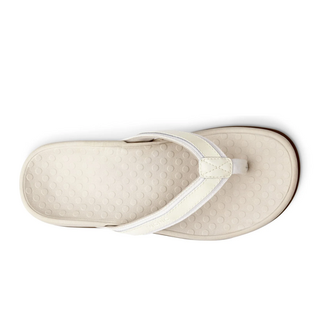 Vionic Tide Sandal (Women) - White Patent Webbing Sandals - Thong - The Heel Shoe Fitters