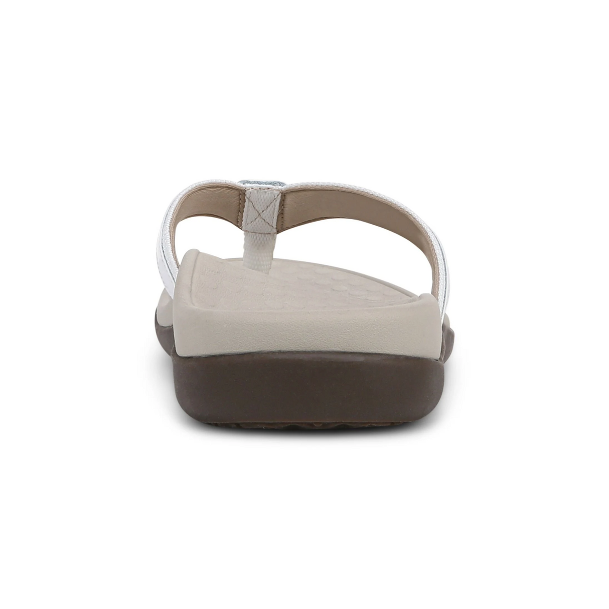 Vionic Tide Sandal (Women) - White Patent Webbing Sandal - Thong - The Heel Shoe Fitters