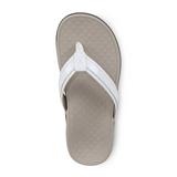 Vionic Tide Sandal (Women) - White Patent Webbing Sandal - Thong - The Heel Shoe Fitters