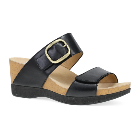 Dansko Shannon Wedge Sandal (Women) - Black Sandal - Heel/Wedge - The Heel Shoe Fitters