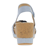 Dansko Stella Wedge Sandal (Women) - Sky Nubuck Sandal - Heel/Wedge - The Heel Shoe Fitters