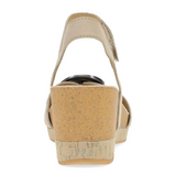 Dansko Stella Wedge Sandal (Women) - Sand Milled Nubuck Sandal - Heel/Wedge - The Heel Shoe Fitters
