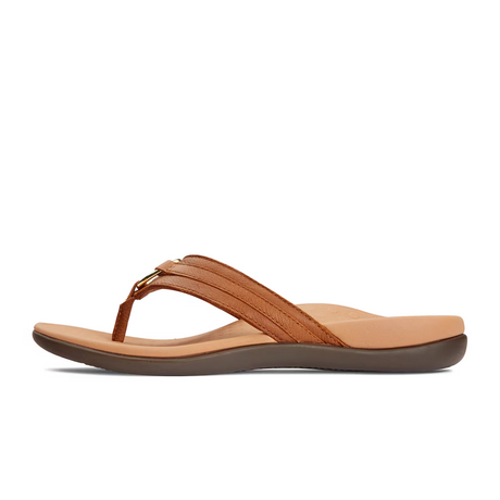 Vionic Aloe Sandal (Women) - Mocha Nappa Leather Sandals - Thong - The Heel Shoe Fitters