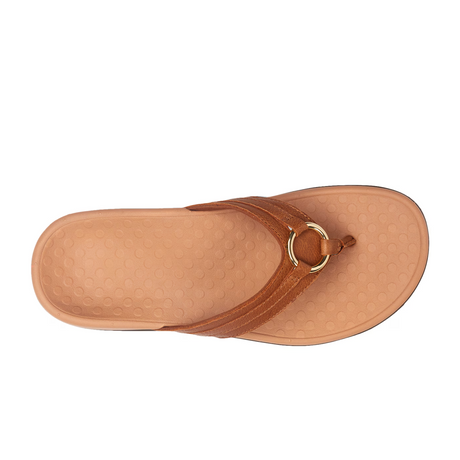 Vionic Aloe Sandal (Women) - Mocha Nappa Leather Sandals - Thong - The Heel Shoe Fitters