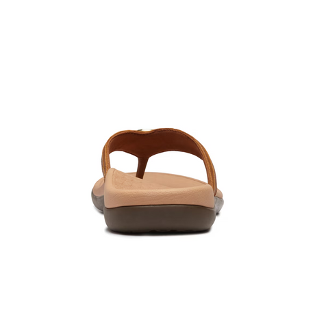 Vionic Aloe Sandal (Women) - Mocha Nappa Leather Sandals - Thong - The Heel Shoe Fitters