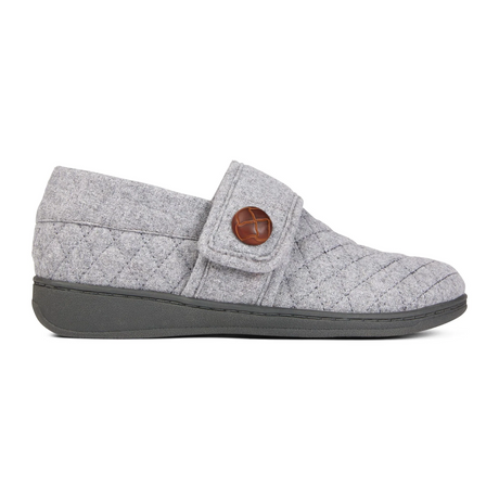 Vionic Jackie Flannel Slipper (Women) - Light Grey Dress-Casual - Slipper - The Heel Shoe Fitters