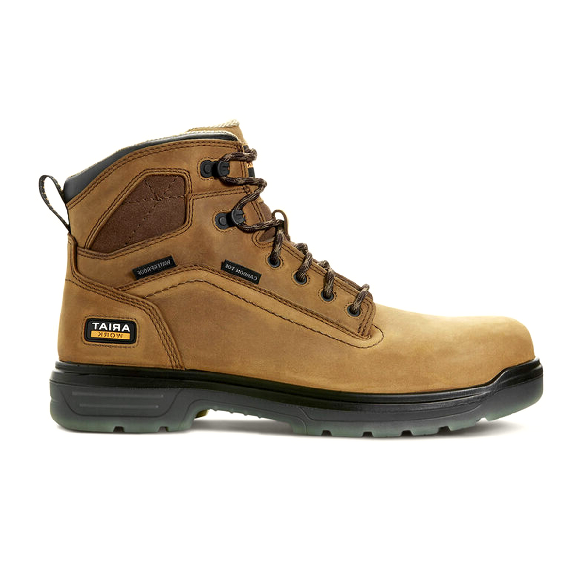 Ariat Turbo Waterproof Carbon Toe Work Boot Mens 10.5 Brown Leather *Read Desc. ARIAT WORK Brown Boots, Turbo 6 main image 3