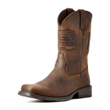 Ariat Rambler Patriot Western Boot (Men) - Distressed Brown Boots - Fashion - Mid Boot - The Heel Shoe Fitters