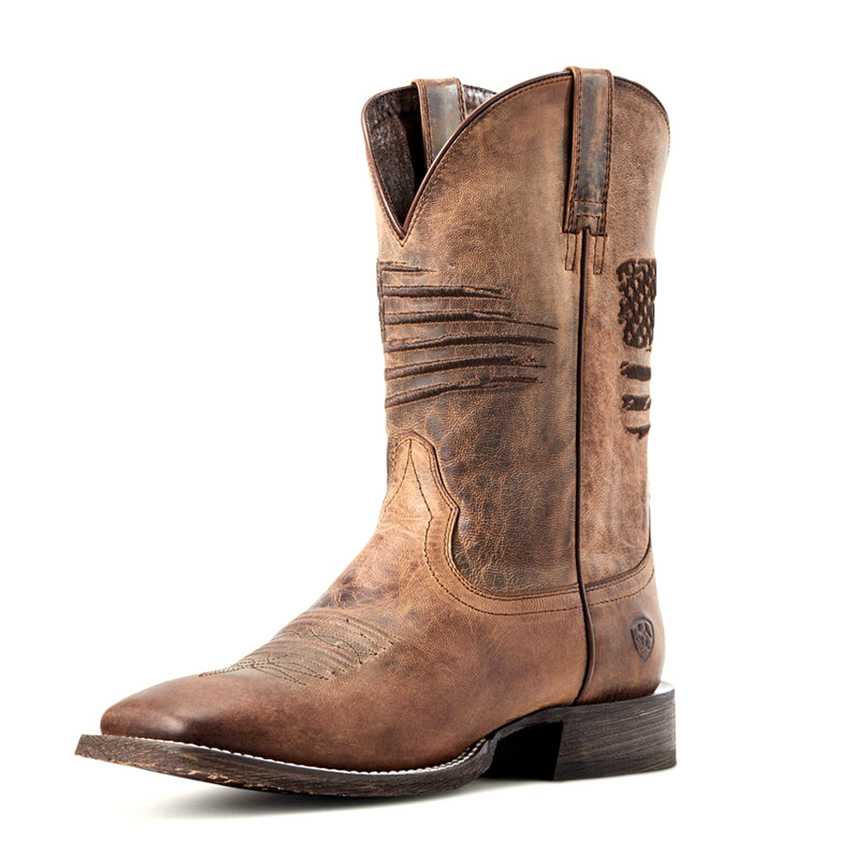 Ariat Circuit Patriot Western Boot (Men) - Weathered Tan Boots - Fashion - High - The Heel Shoe Fitters