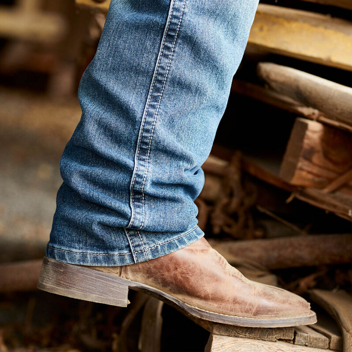 Ariat Circuit Patriot Western Boot (Men) - Weathered Tan Boots - Fashion - High - The Heel Shoe Fitters