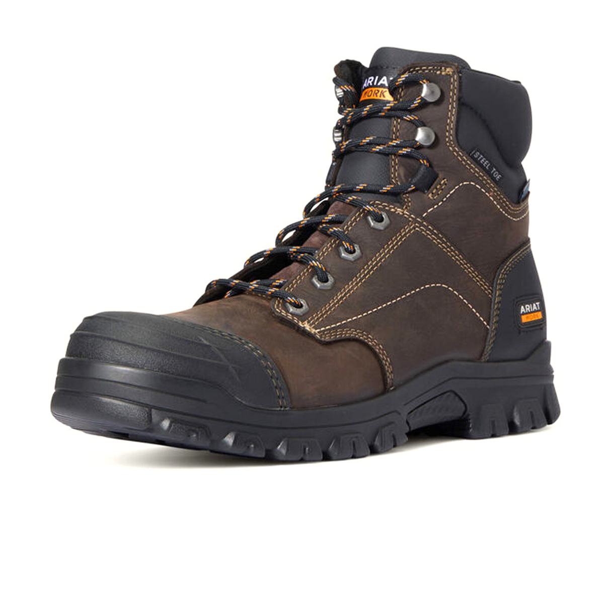 Ariat Treadfast 6" Waterproof Steel Toe Work Boot (Men) - Dark Brown Boots - Work - 6 Inch - The Heel Shoe Fitters